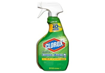 Clorox Cleanup with bleach 32oz spray bottle on display with a white background.