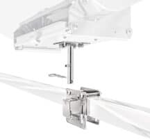 A Single Square Rail / Vertical Surface Mount on display with a white background.