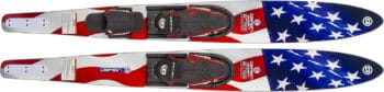 O'Brien Celebrity 68 Water Skis with X-7 Adjustable Bindings on display with a white background.